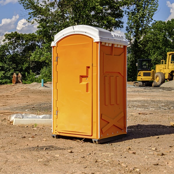 how often are the porta potties cleaned and serviced during a rental period in Warda